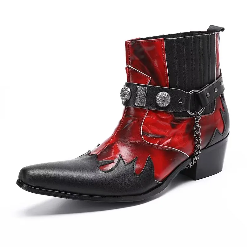 LuxeLeather Elegant Ankle Height Dress Boots