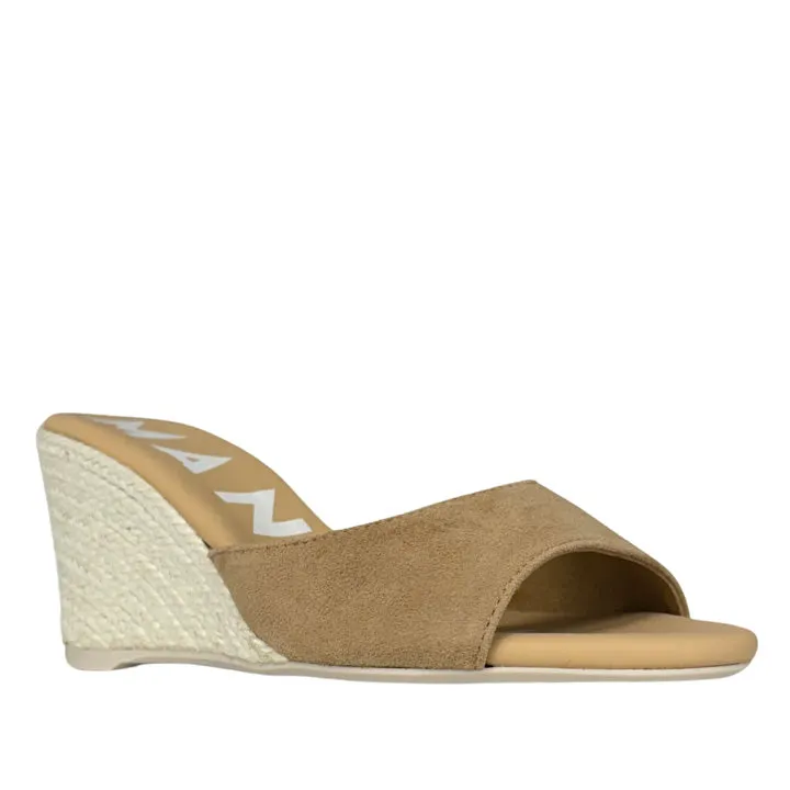 MANEBI SOFT SUEDE MULE WEDGE