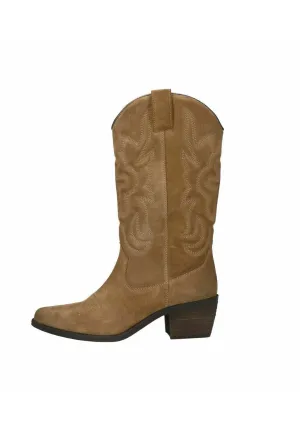 Manfield cowboy/biker boots, beige