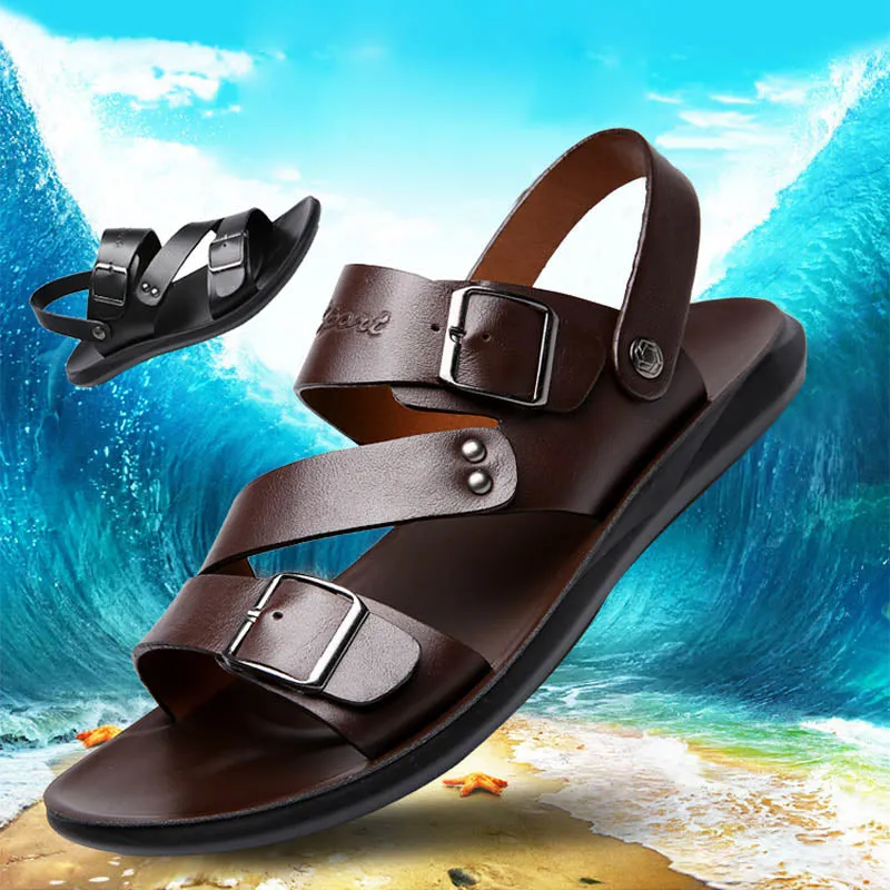 Men Genuine Leather Sandals