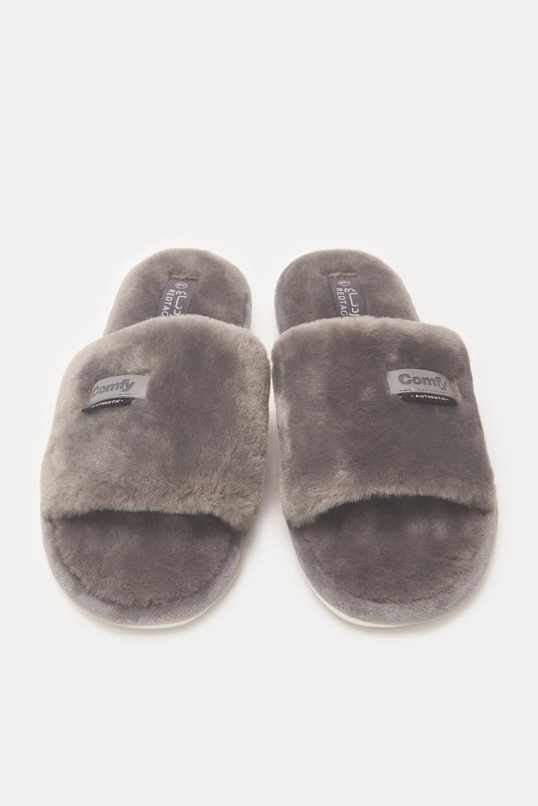 Men Grey Slide Slipper