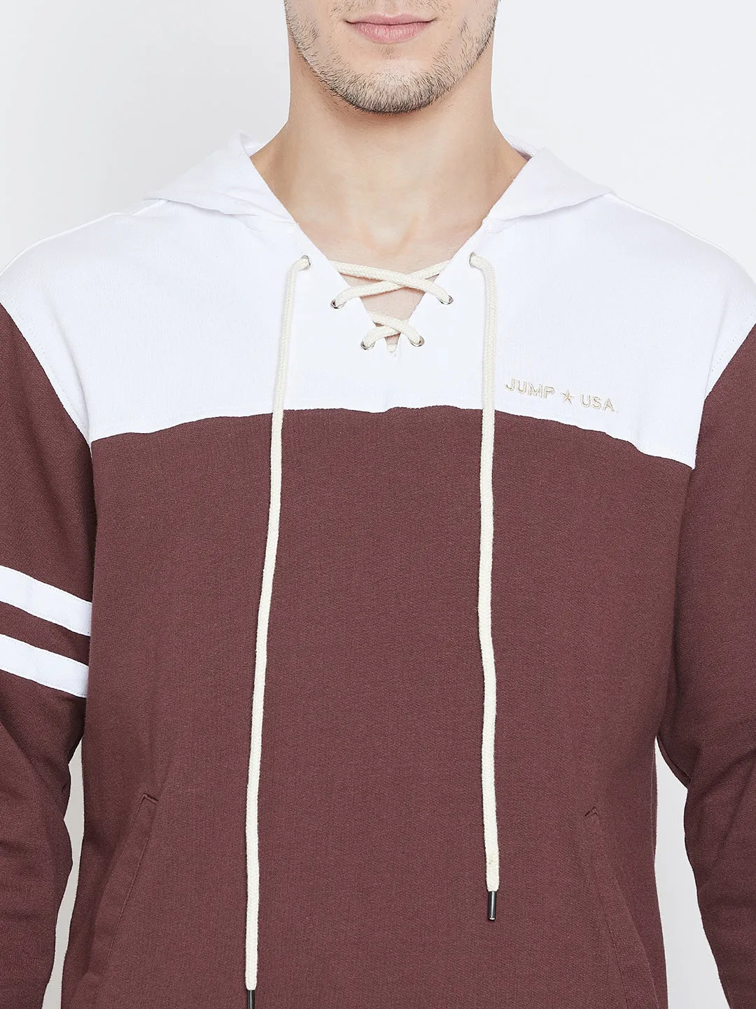 Men Maroon Casual Sweatshirts