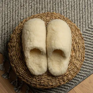 MENIQUE Fleece Slippers Natural