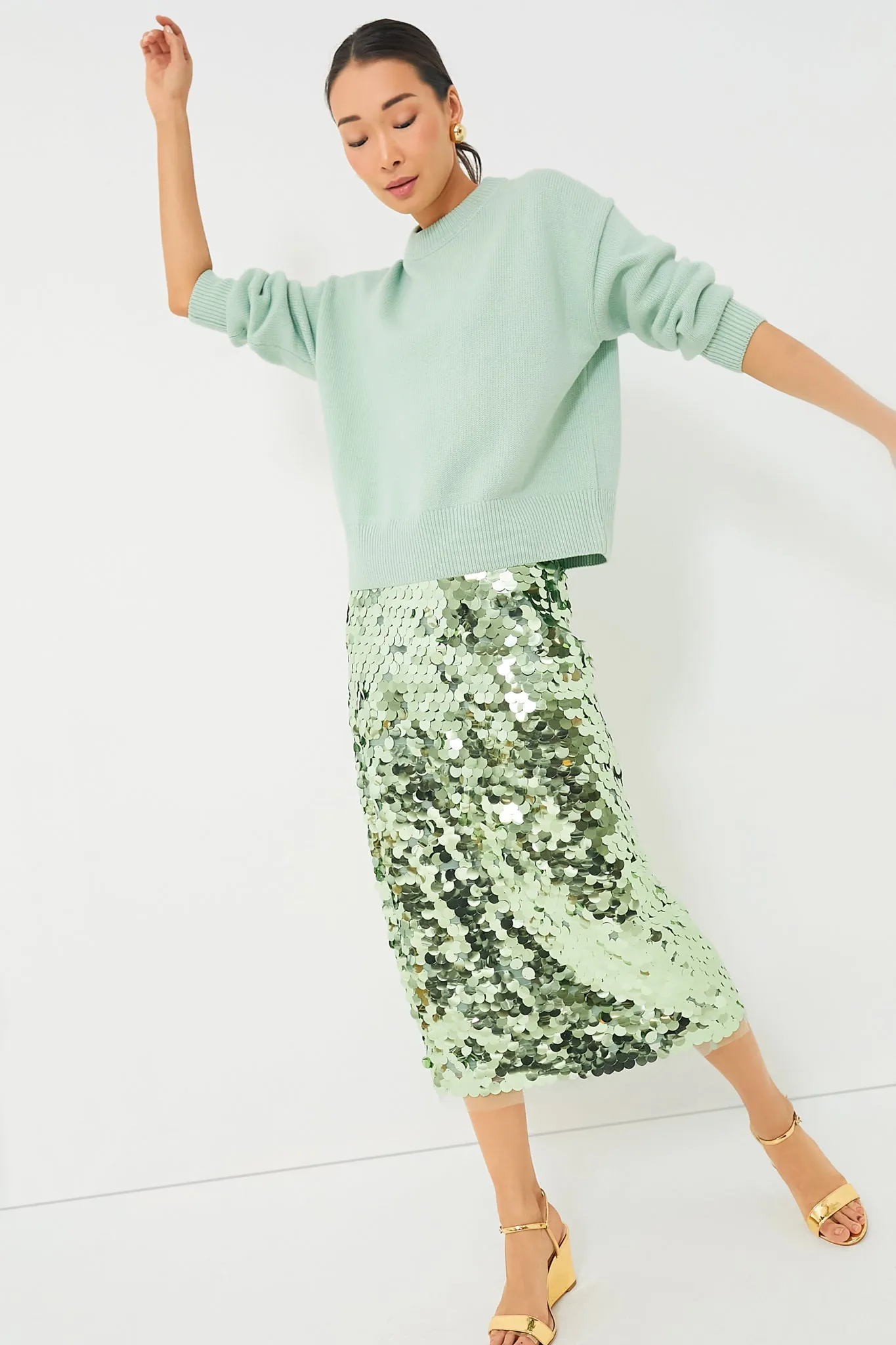 Mint Chip Remmi Midi Skirt