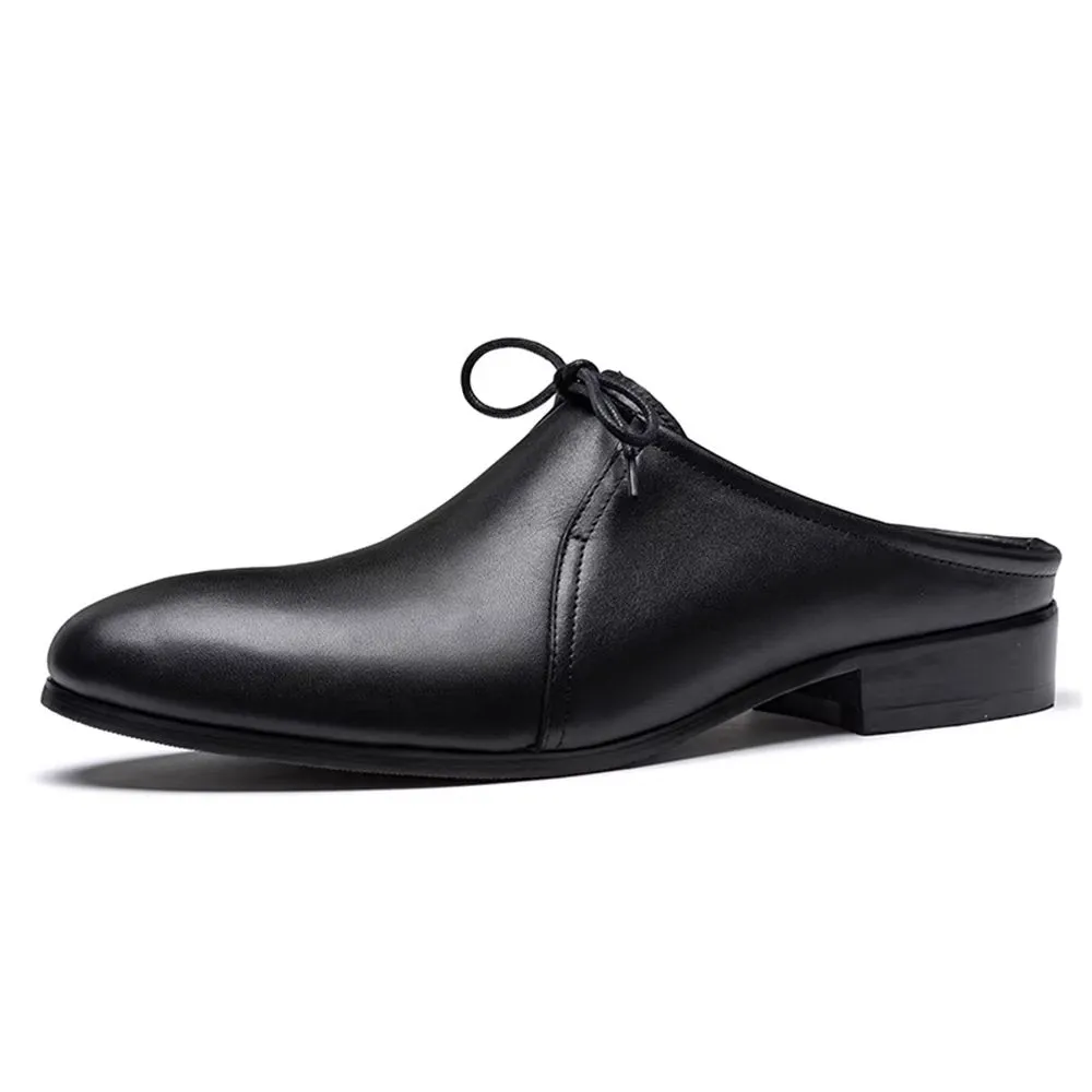 Modish Embossed Pointed Toe Slip-on Dress Shoes