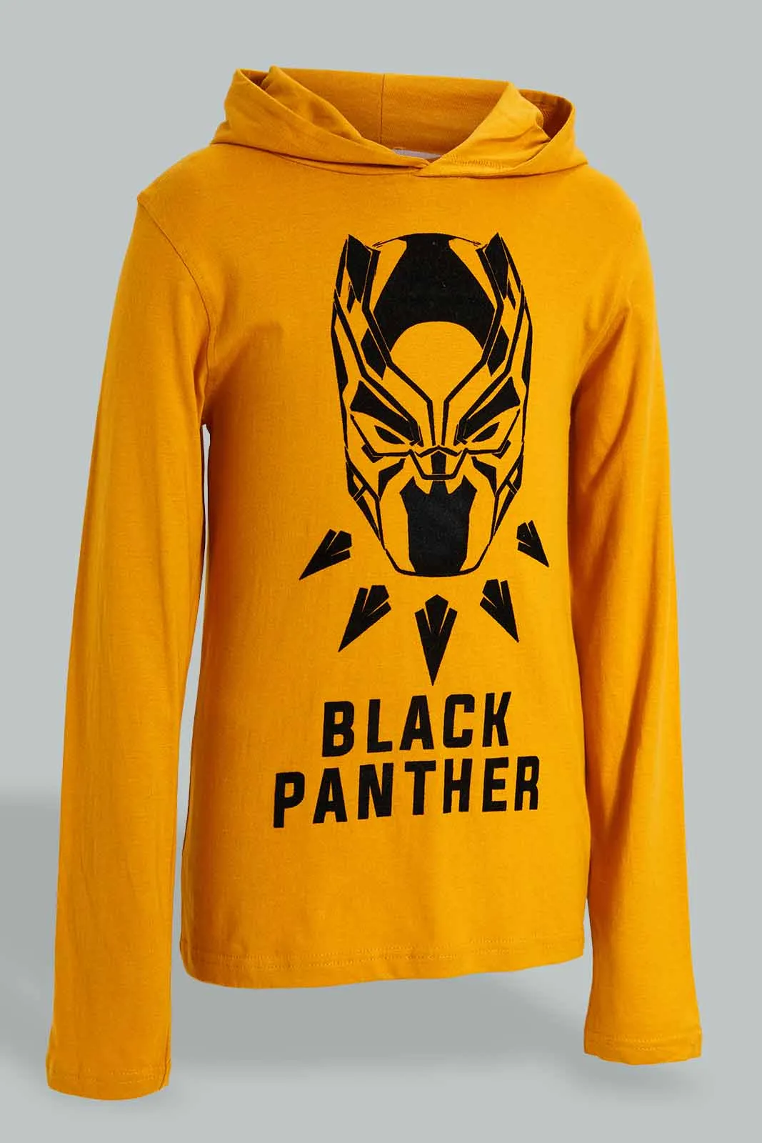 Mustard Black Panther Hooded T-Shirt