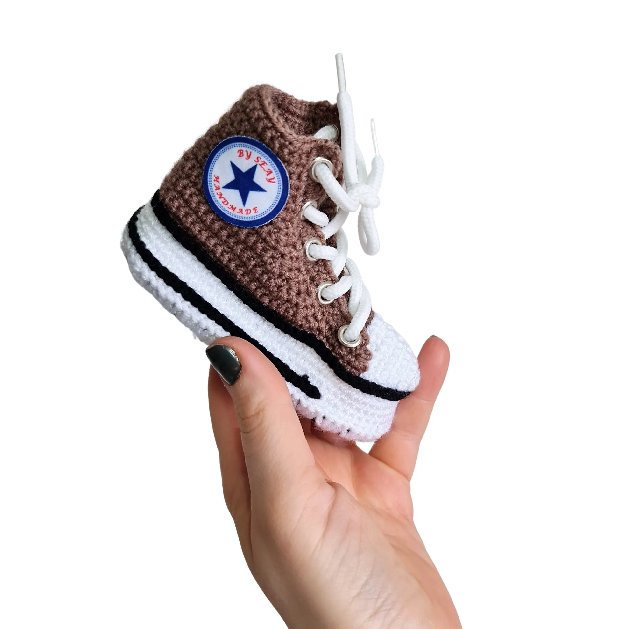 Newborn Baby Sneakers Slippers Knit Crochet Kids House Shoes