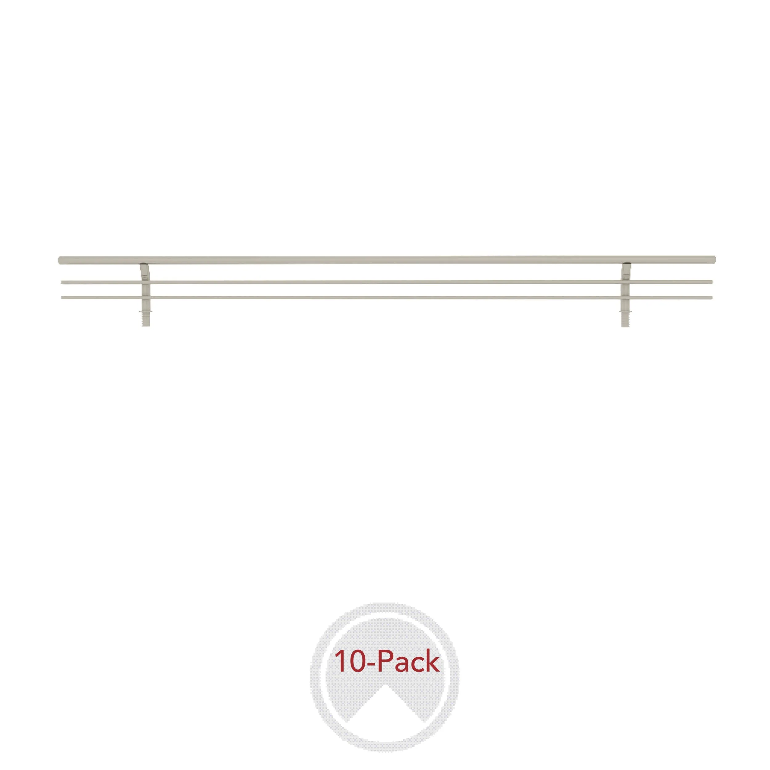 Sidelines / CSRSL-18SN-10 / Sidelines Closet Shoe Rail for Custom Closet Systems (10 pack)