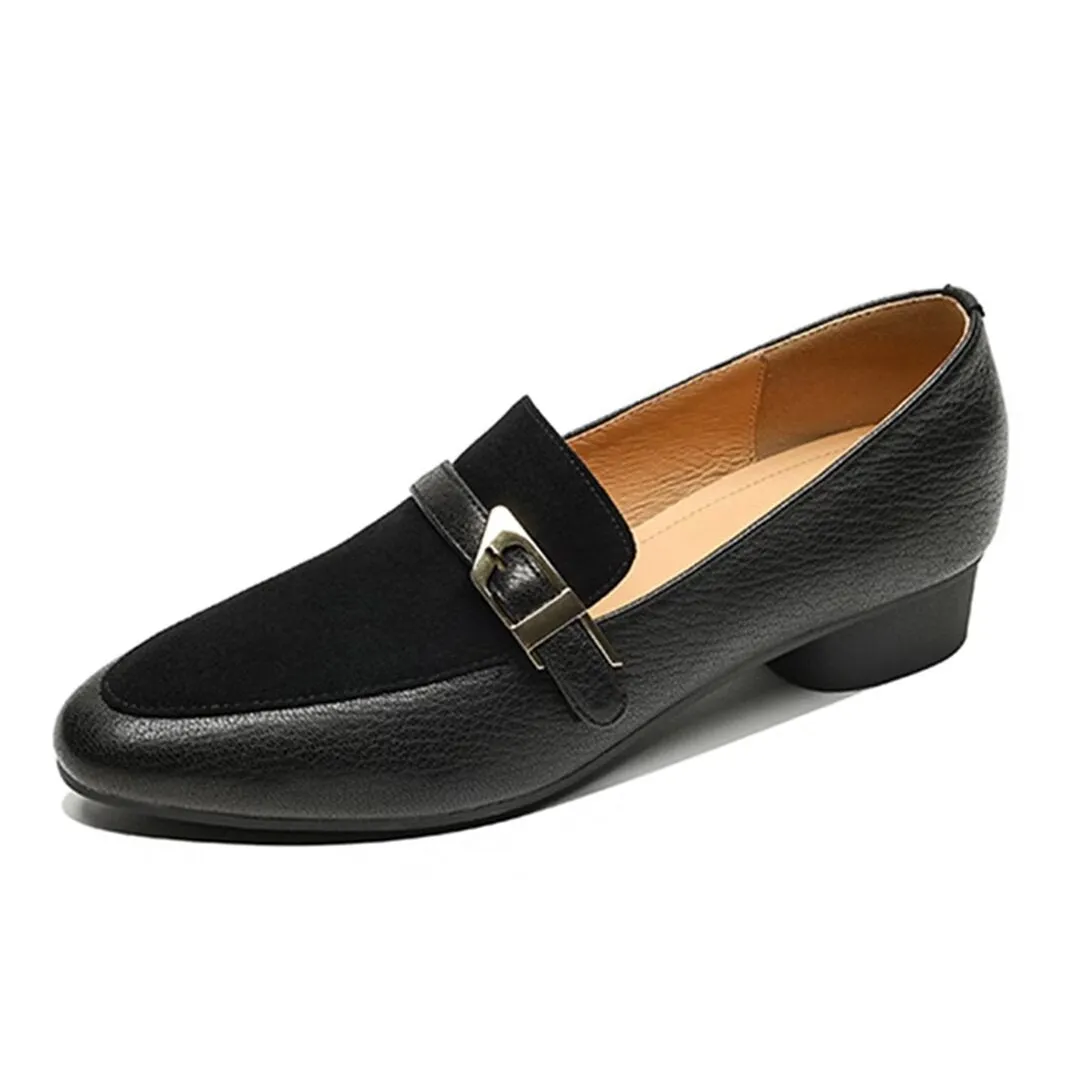 Sleek Elegance Cow Leather Flats