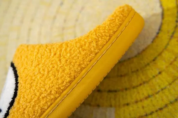 Smiley Face Sherpa Slippers