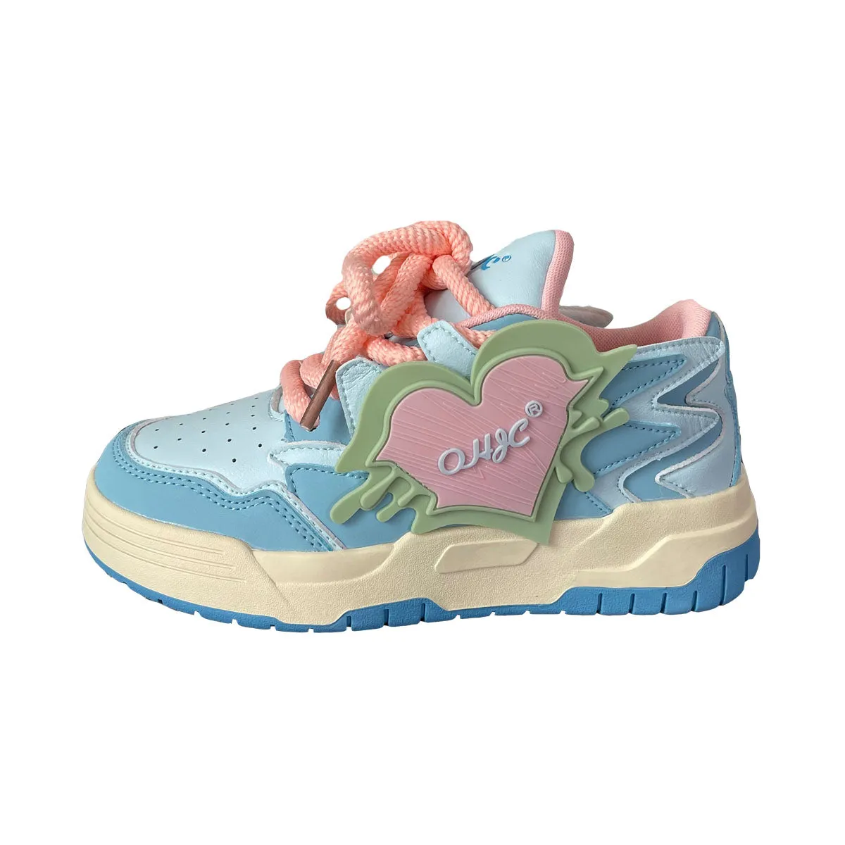 Soft Girl Pastel Colors Heart Badge Aesthetic Sneakers Shoes