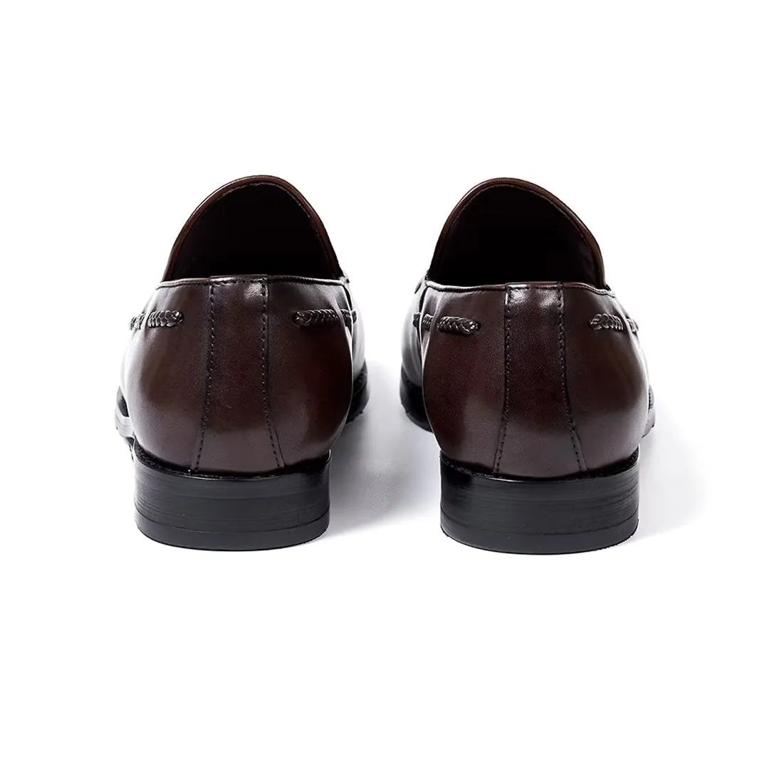 Sophisticated Allure Leather Slip-Ons