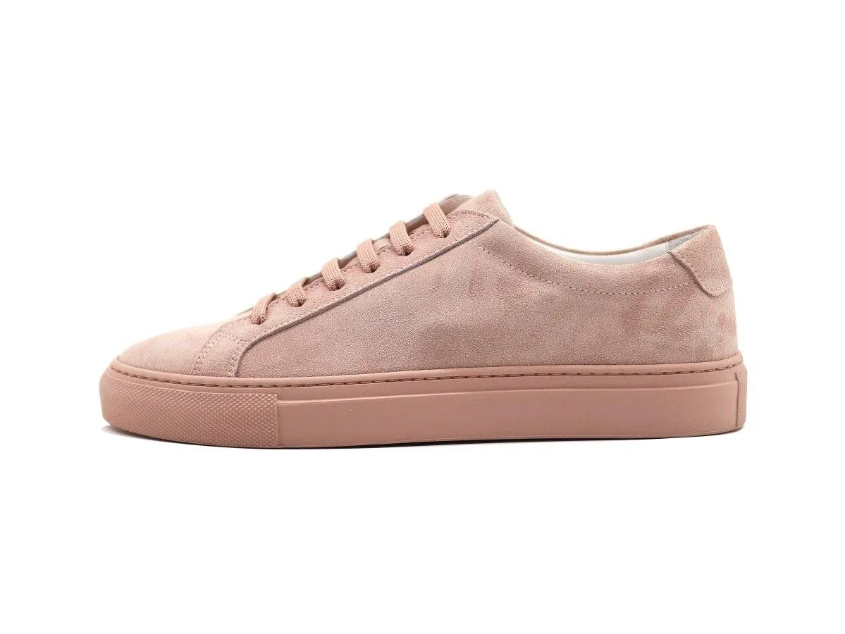 Tomlins Men's Calf Suede Low Top Sneakers - Skin Pink