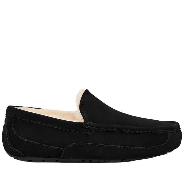 UGG MEN ASCOT BLACK SLIPPERS