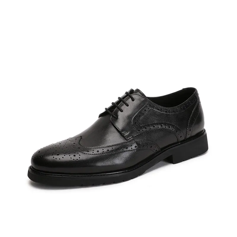 Wingtip Luxe Exotic Pointed Toe Oxford Brogues