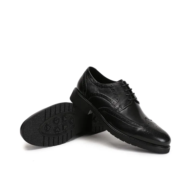 Wingtip Luxe Exotic Pointed Toe Oxford Brogues