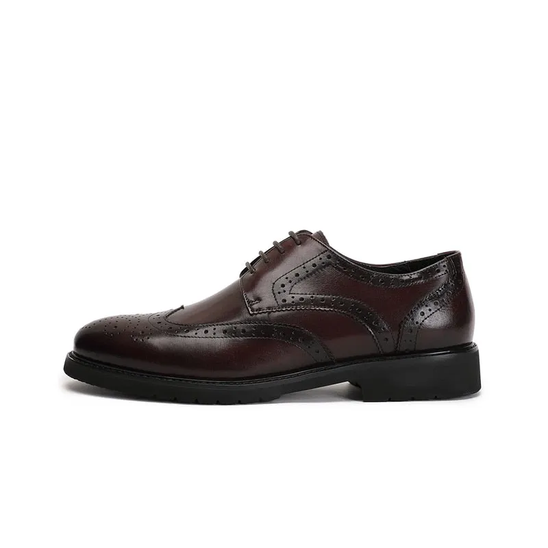 Wingtip Luxe Exotic Pointed Toe Oxford Brogues