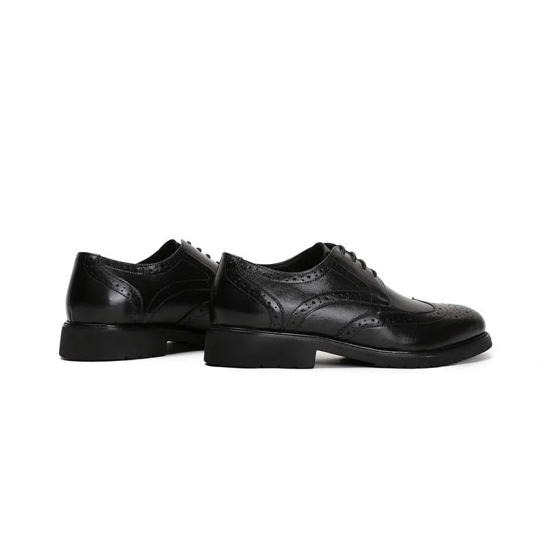 Wingtip Luxe Exotic Pointed Toe Oxford Brogues