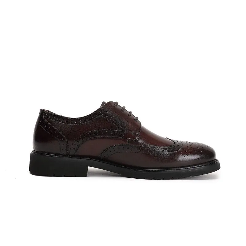 Wingtip Luxe Exotic Pointed Toe Oxford Brogues