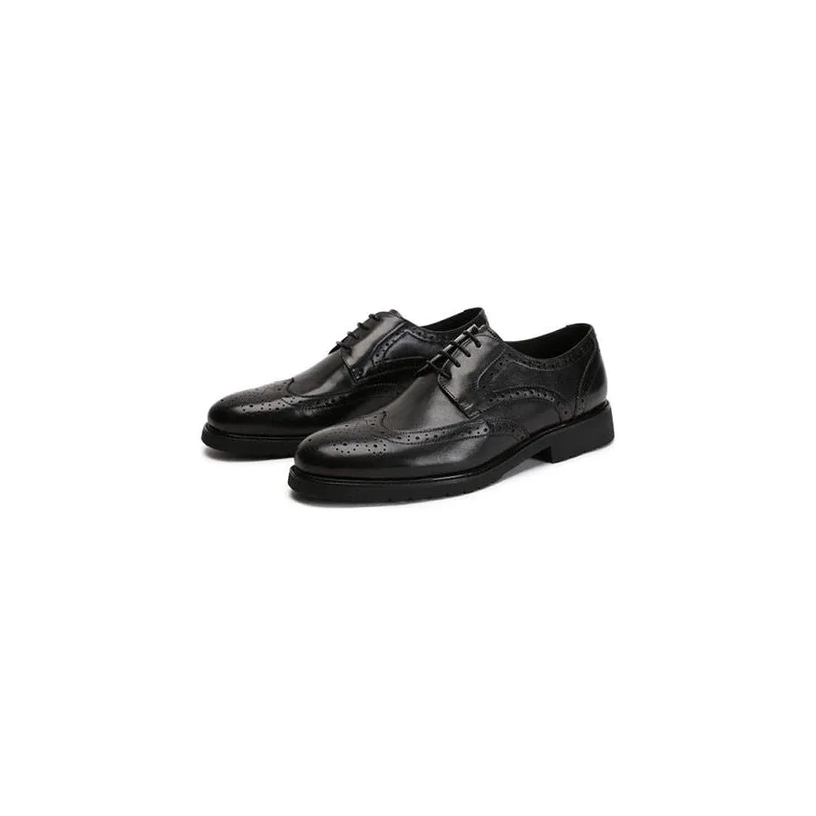 Wingtip Luxe Exotic Pointed Toe Oxford Brogues