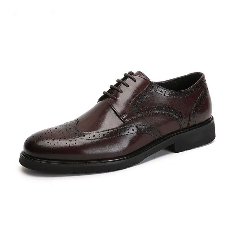 Wingtip Luxe Exotic Pointed Toe Oxford Brogues