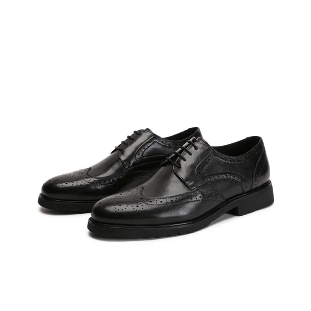 Wingtip Luxe Exotic Pointed Toe Oxford Brogues