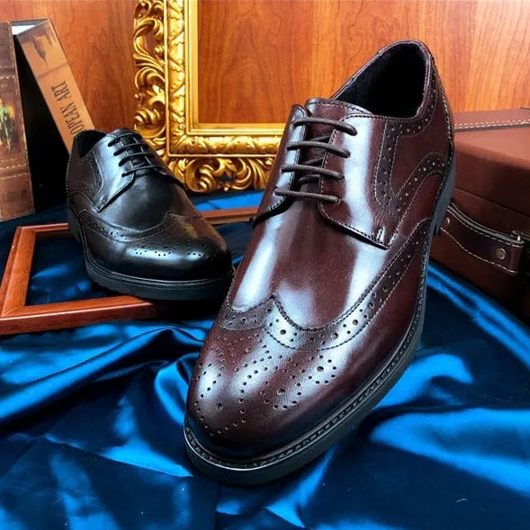 Wingtip Luxe Exotic Pointed Toe Oxford Brogues