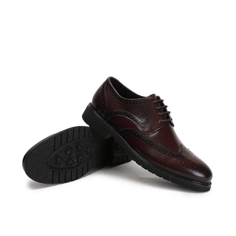 Wingtip Luxe Exotic Pointed Toe Oxford Brogues