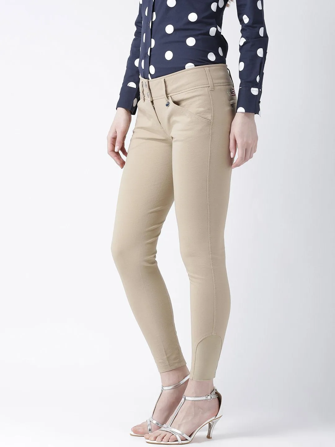 Women Beige Slim Fit Trouser