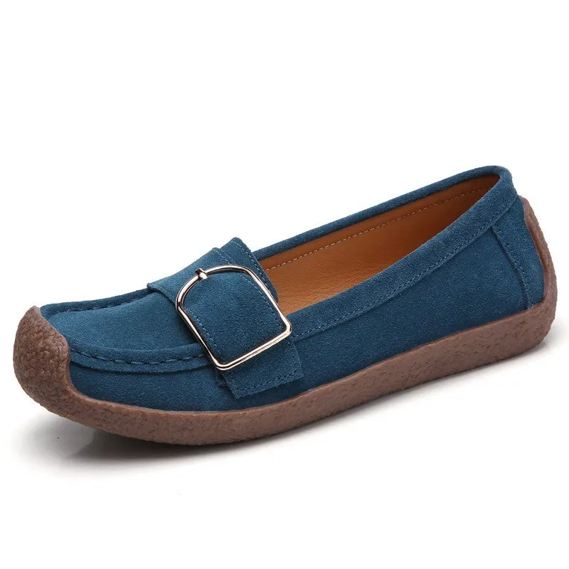 Women's leather trending flat pretty dressy loafers