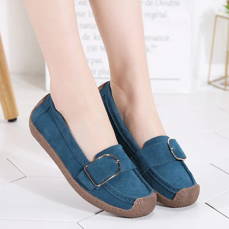 Women's leather trending flat pretty dressy loafers