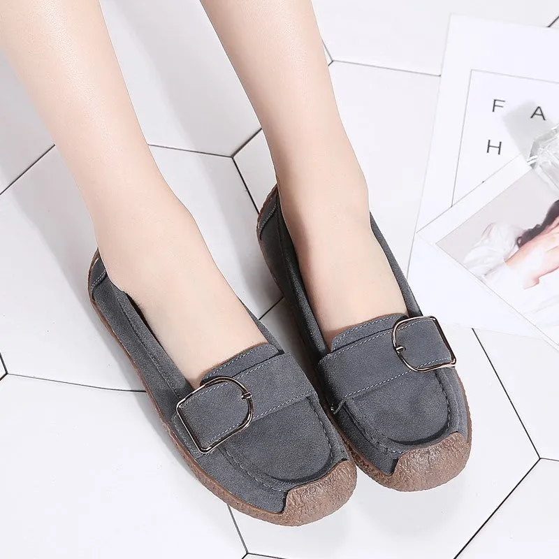 Women's leather trending flat pretty dressy loafers