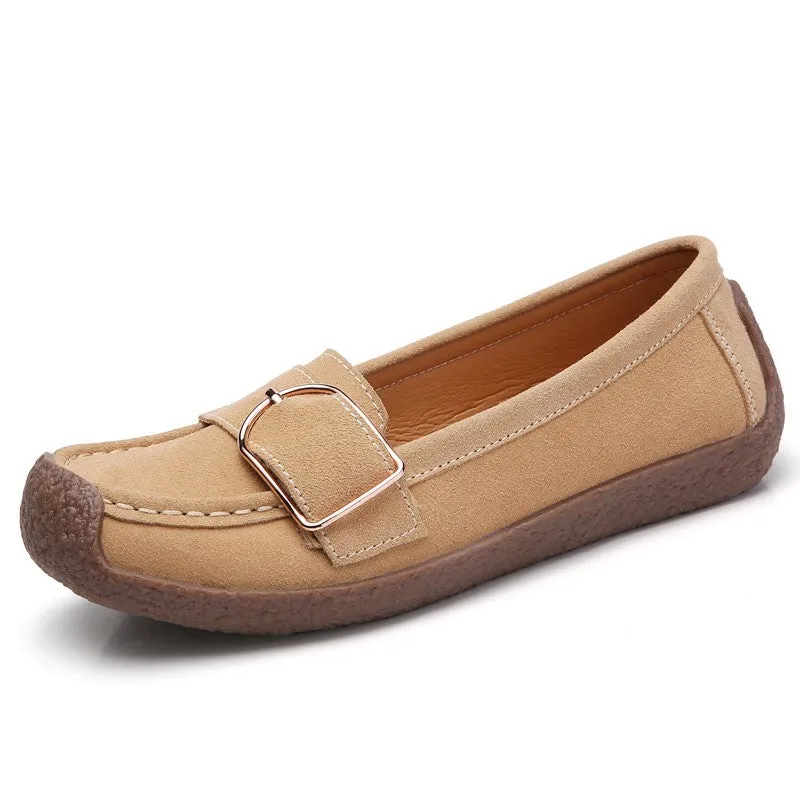 Women's leather trending flat pretty dressy loafers